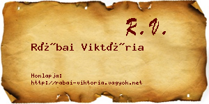 Rábai Viktória névjegykártya